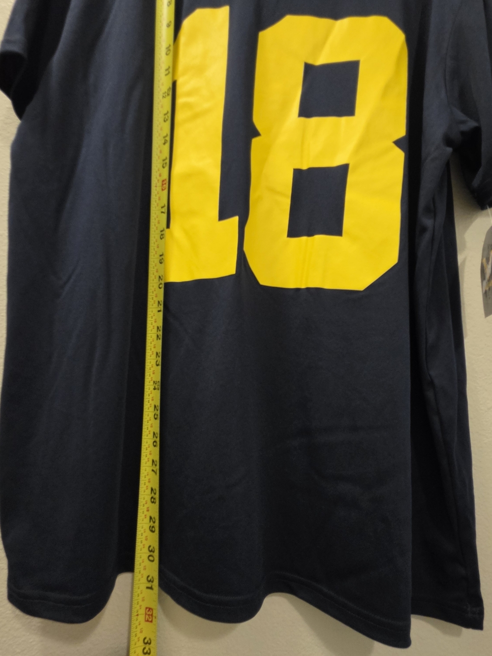 Valiant Michigan Wolverines #18 Colston Loveland Football Jersey Tee - Picture 4 of 5